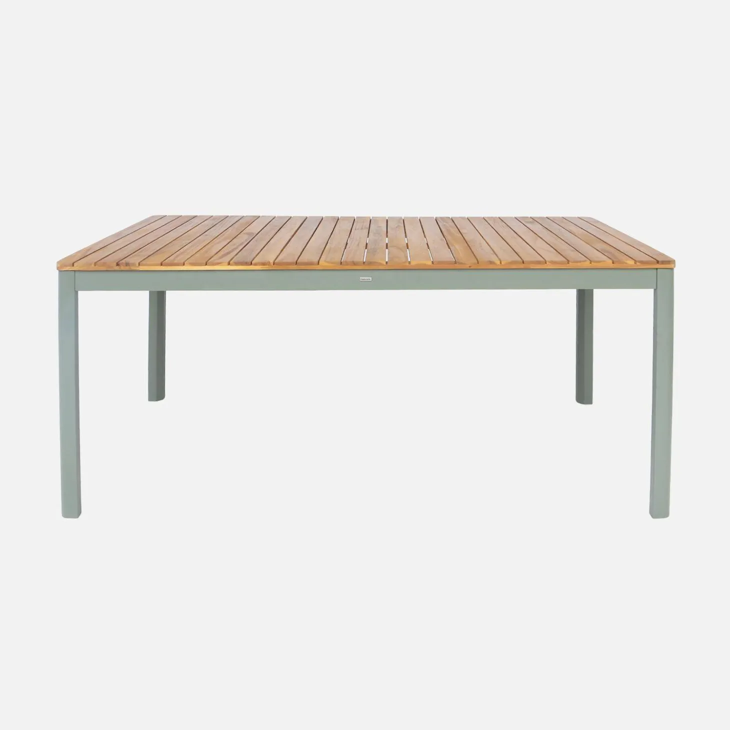 8-seater wooden garden table with rounded corners