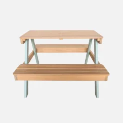 2-seater wooden picnic table for children