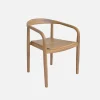 Set of 2 acacia wood garden armchairs