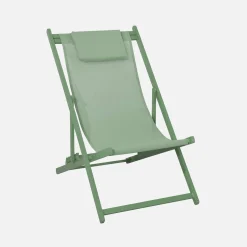 Set of 2 Aluminium multi-position sun loungers