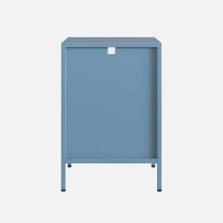 Set of 2 bedside tables, industrial-style, steel