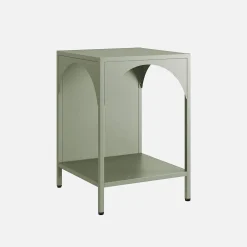 Set of 2 bedside tables, industrial-style, steel