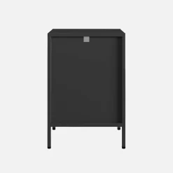 Set of 2 bedside tables, industrial-style, steel