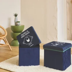 Set of 2 box stools - Mr. Happy