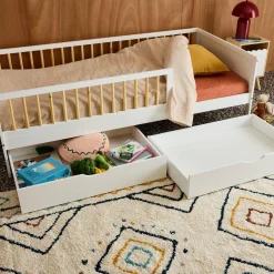 Set of 2 children's bed drawers pine wood