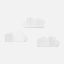 Set of 3 cloud wall shelves for children's bedroom