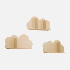 Set of 3 cloud wall shelves for children's bedroom