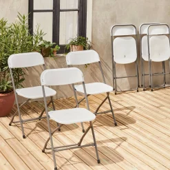 Set of 6 folding event chairs