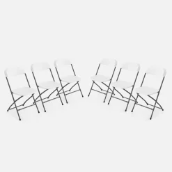 Set of 6 folding event chairs