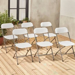Set of 6 folding event chairs
