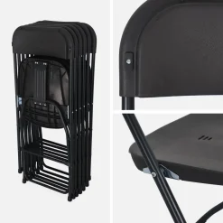 Set of 6 folding event chairs