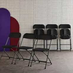 Set of 6 folding event chairs