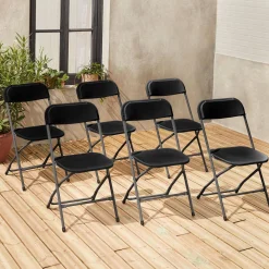 Set of 6 folding event chairs