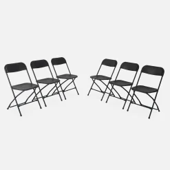 Set of 6 folding event chairs
