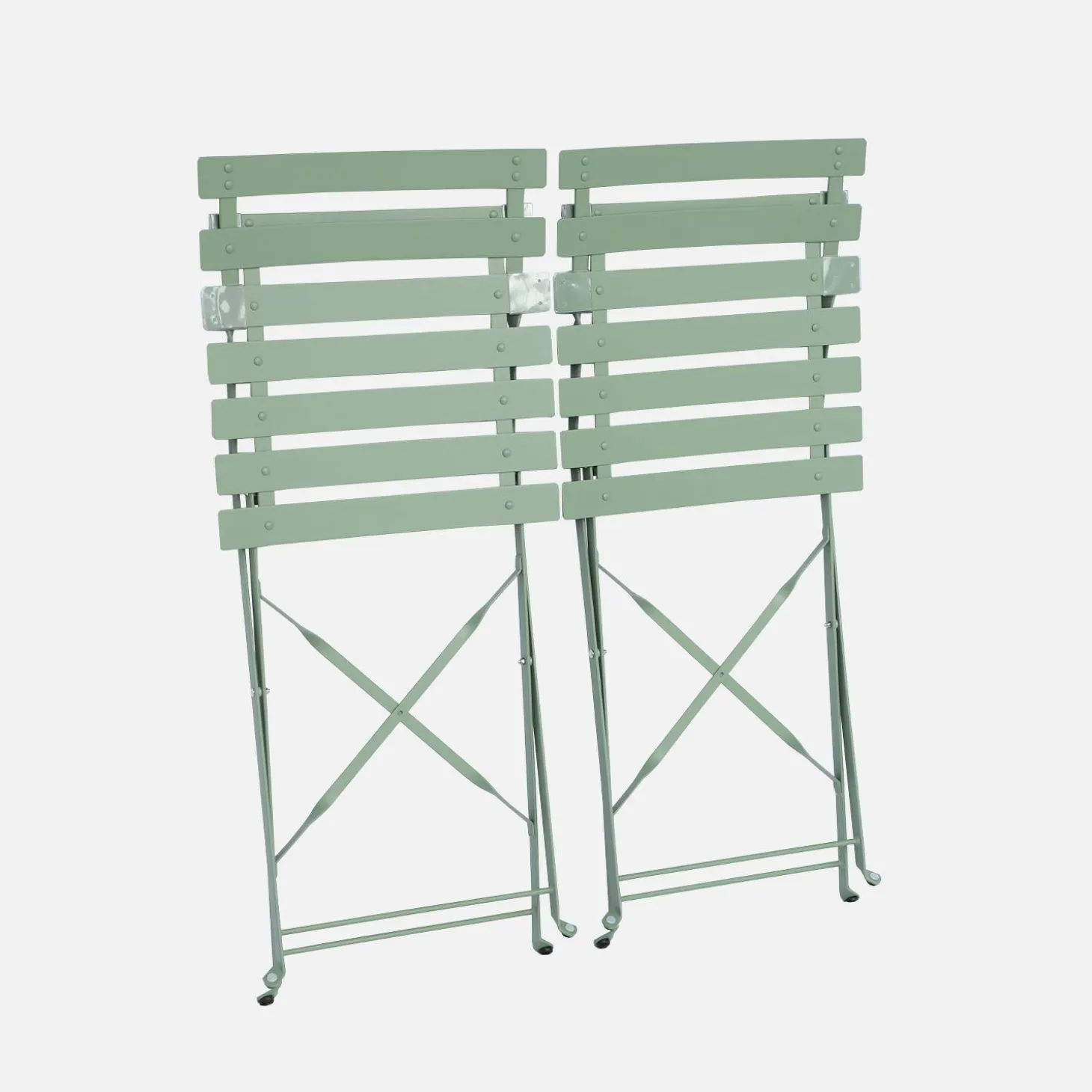 Set of 2 folding garden chairs