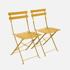 Set of 2 folding garden chairs