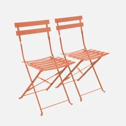 Set of 2 folding garden chairs
