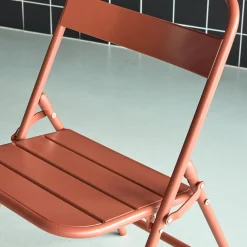 Set of 2 folding steel garden chairs