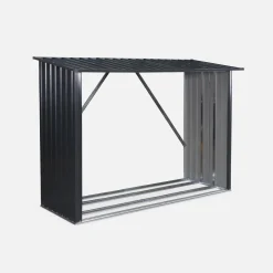 Set of 2 galvanized steel log racks