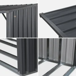Set of 2 galvanized steel log racks