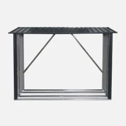 Set of 2 galvanized steel log racks