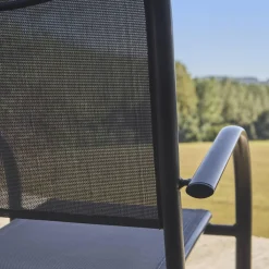 Set of 4 garden chairs in aluminium