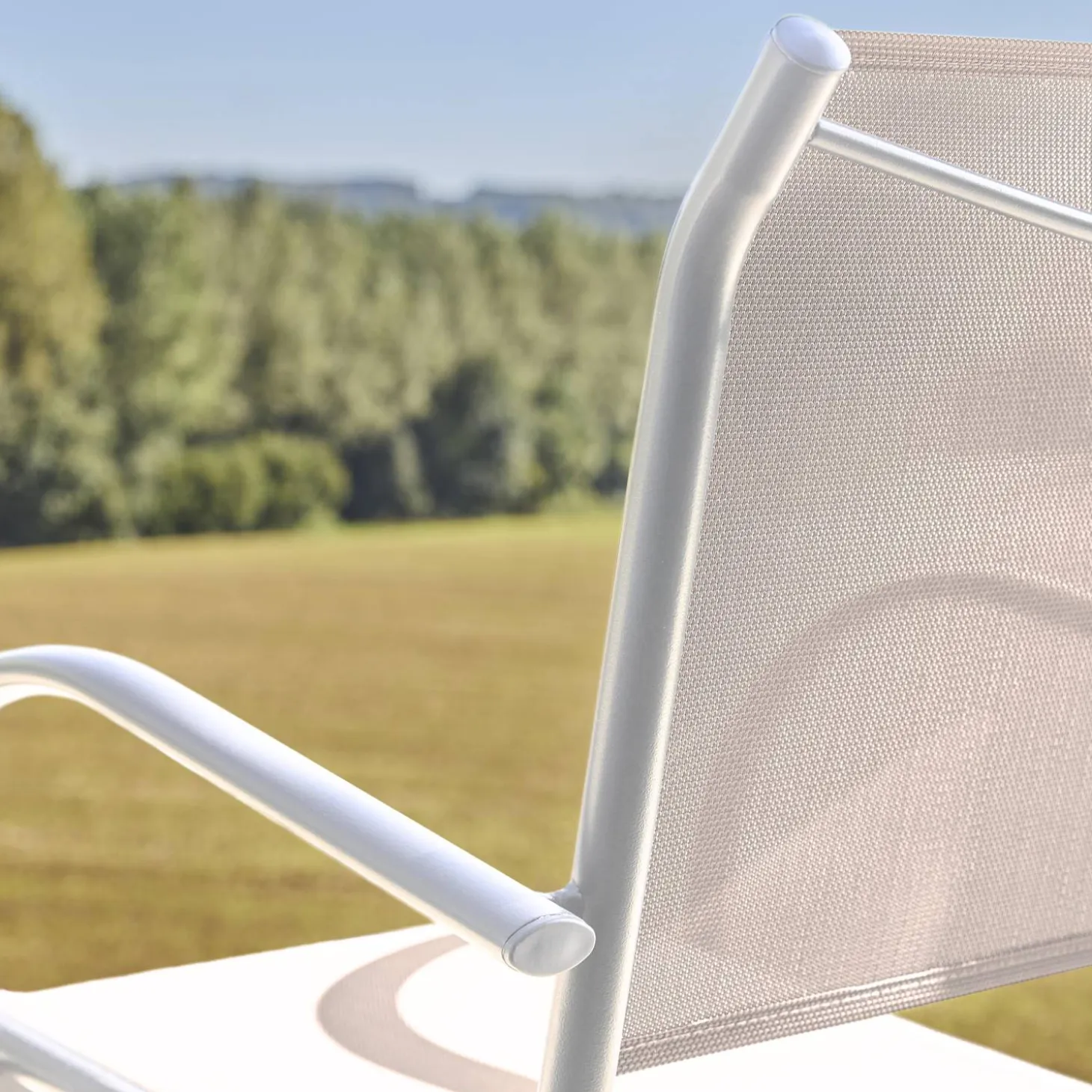 Set of 4 garden chairs in aluminium