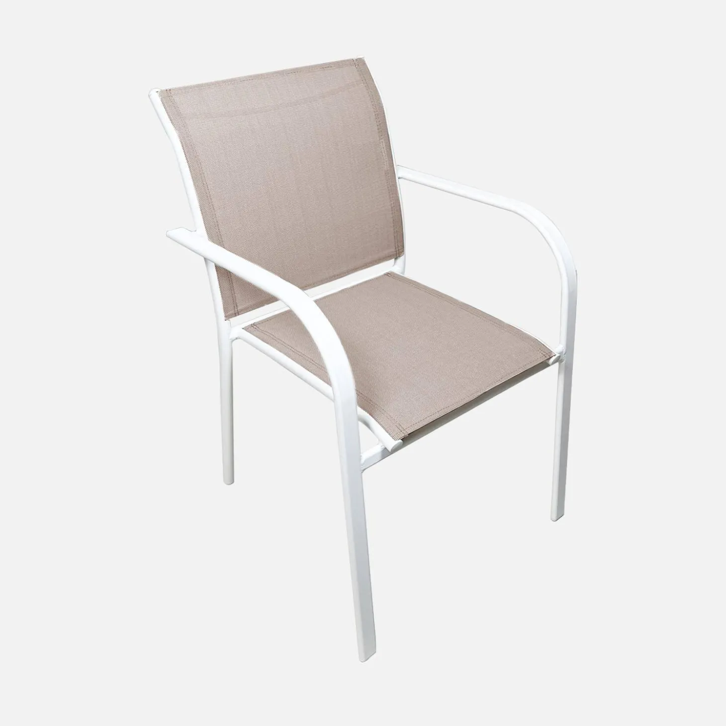 Set of 4 garden chairs in aluminium