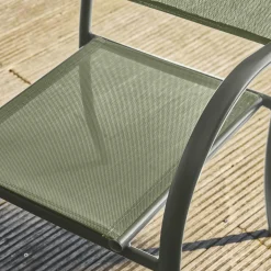Set of 4 garden chairs in aluminium