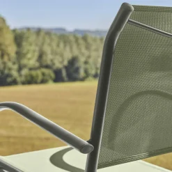 Set of 4 garden chairs in aluminium