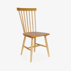 Set of 4 hevea wooden chairs
