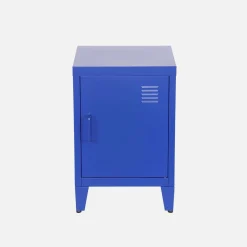 Set of 2 industrial bedside tables, 1 door