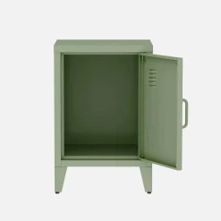 Set of 2 industrial bedside tables, 1 door