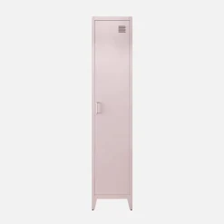 Set of 3 metal cabinets/lockers with 4 storage compartments, industrial-style