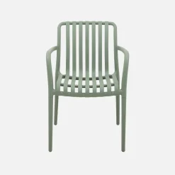 Set of 4 plastic garden armchairs