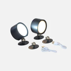 Set of 2 rechargeable lamps for a louvered pergola