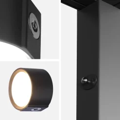 Set of 2 rechargeable lamps for a louvered pergola