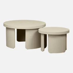 Set of 2 round nesting coffee tables