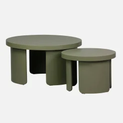 Set of 2 round nesting coffee tables