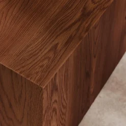 Set of 2 square wood effect nesting coffee tables