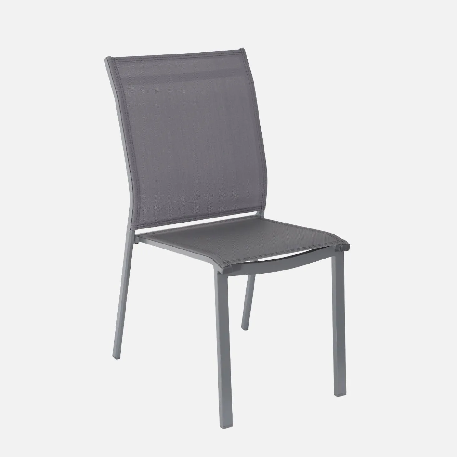 Set of 4 stackable aluminium garden chairs