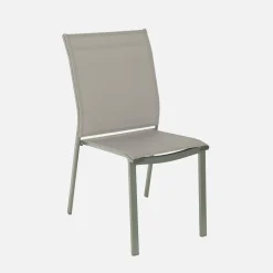 Set of 2 stackable aluminum garden chairs