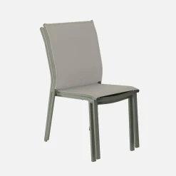 Set of 2 stackable aluminum garden chairs