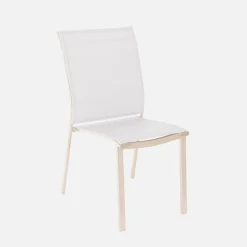 Set of 2 stackable aluminum garden chairs
