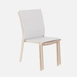 Set of 2 stackable aluminum garden chairs