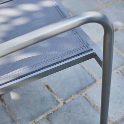 Set of 4 stackable garden chair aluminum