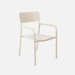 Set of 4 stackable garden chair aluminum