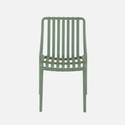 Set of 4 stackable plastic garden chairs