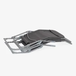 Set of 4 textilene folding sun loungers with 2 positions