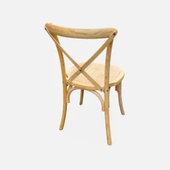 Set of 4 vintage wooden bistro chairs